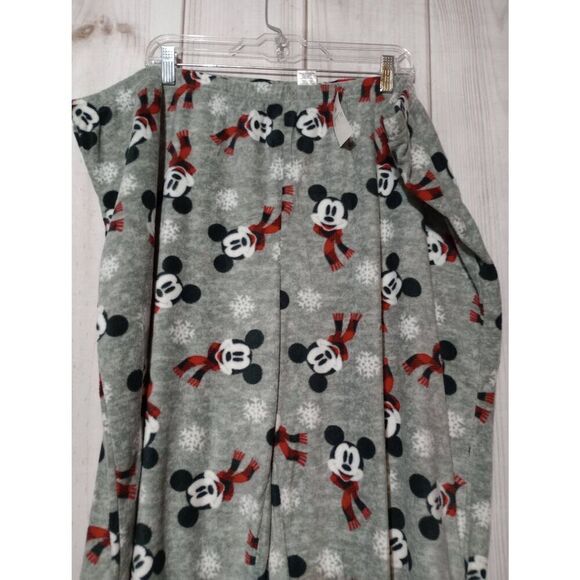 Disney Pants Ladies 3x Lounge Mickey Mouse Gray Fuzzy‎ - Picture 3 of 6